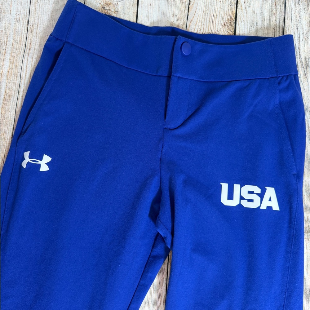 Under Armour USA Jogger Pants Women’s XS Blue Athletic Track Pants Team USA